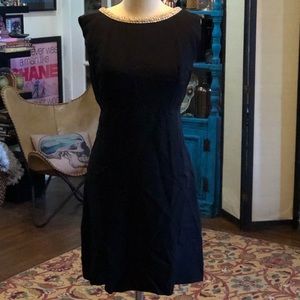 Black beaded cocktail dress